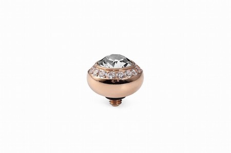 Qudo Rose Gold Topper Tondo Deluxe 10mm - Crystal